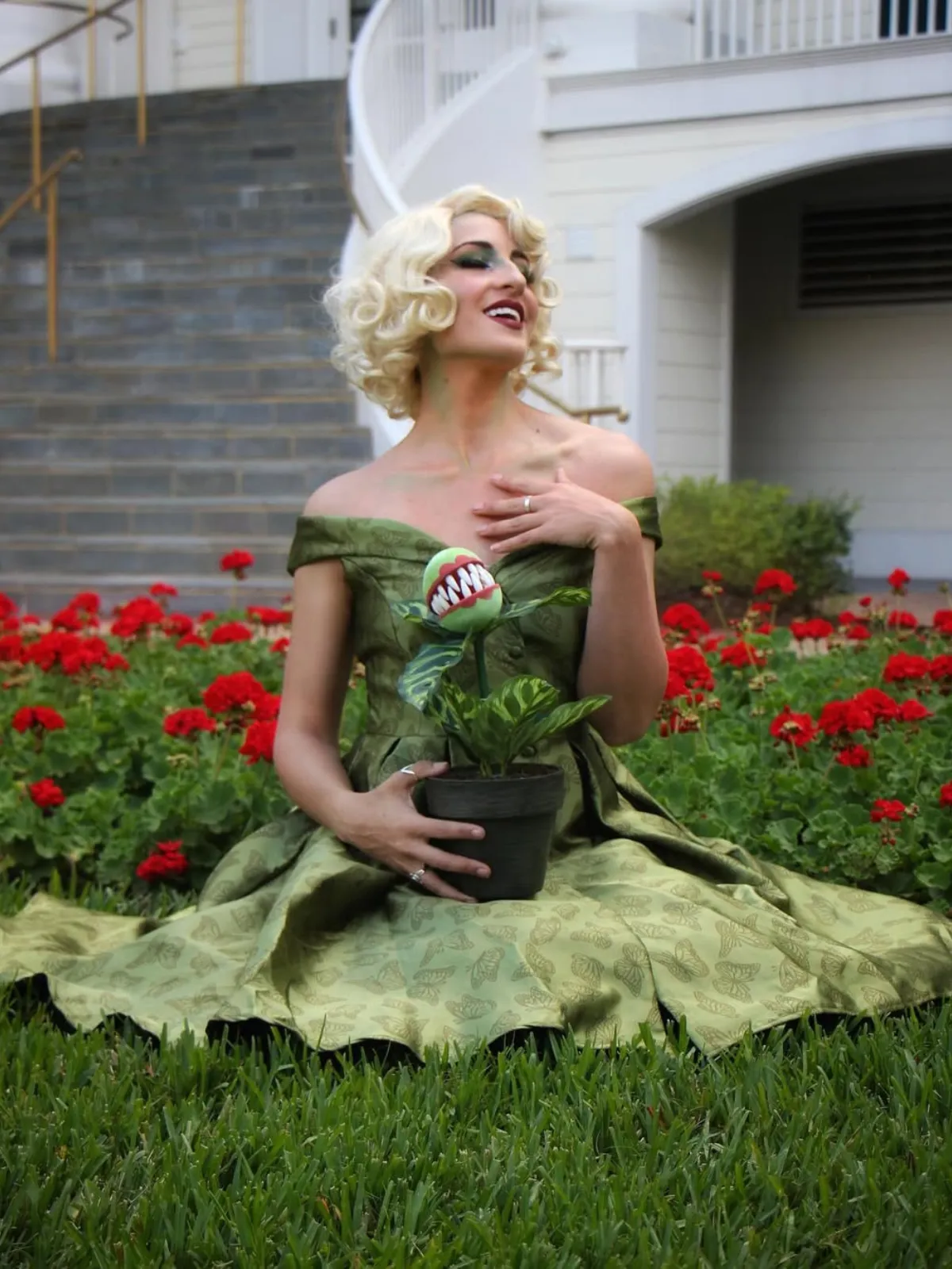 Green 1950s Off-Shoulder Vintage Dress sold by Retro Stage product image thumbnail 2