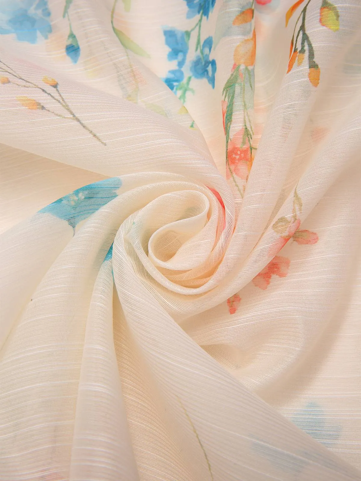 2PCS Multicolor 1970s Mandarin Collar Floral Blouse & Skirt sold by Retro Stage product image thumbnail 4