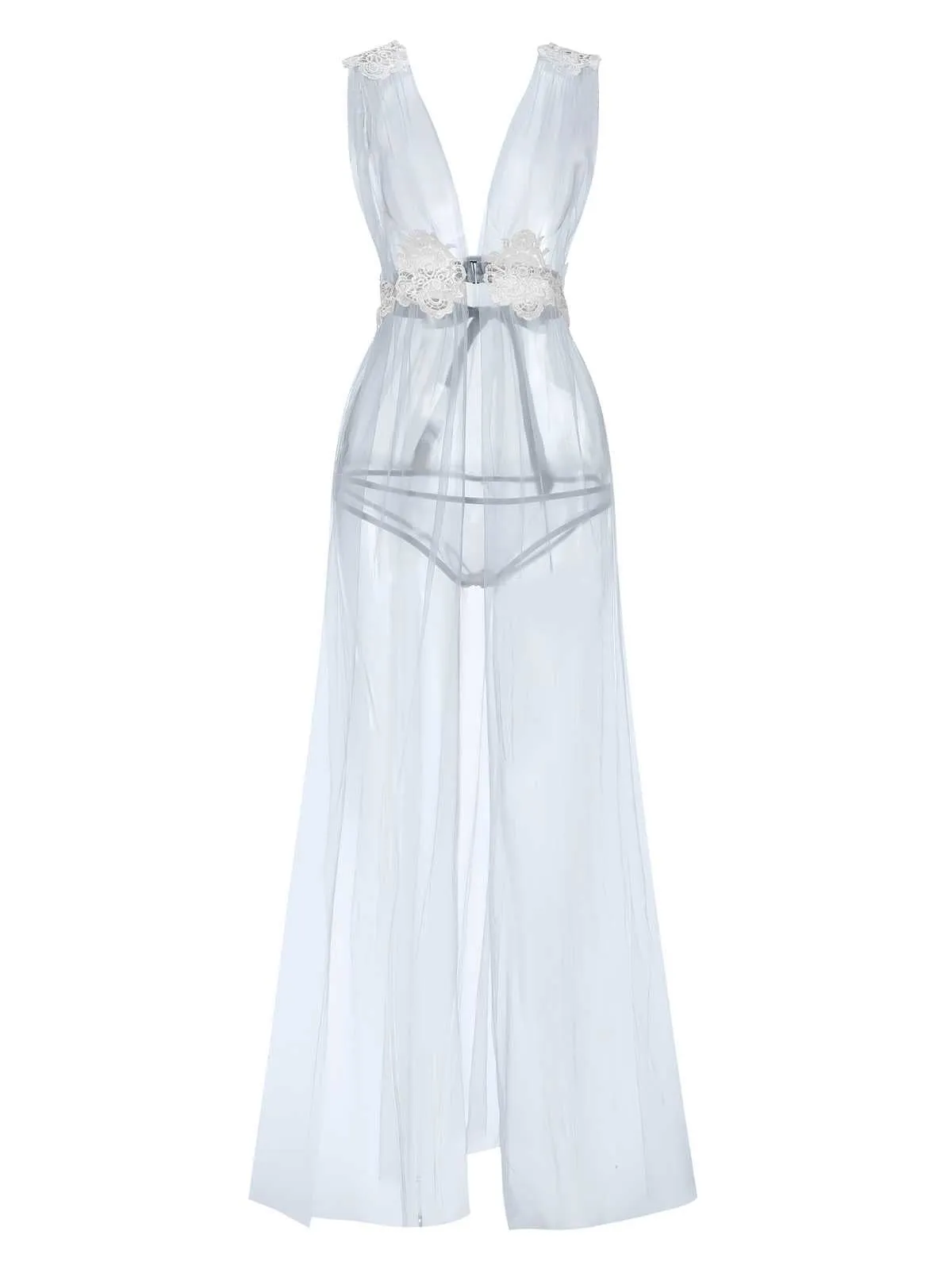 1970s Sheer Lace Mesh Nightgown sold by Retro Stage product image thumbnail 2