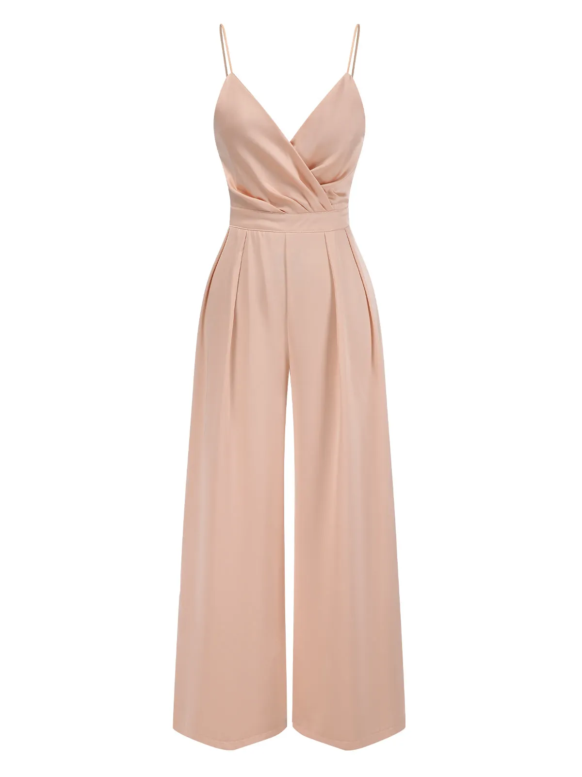 Pink 1930s Satin Spaghetti Straps Jumpsuit sold by Retro Stage
