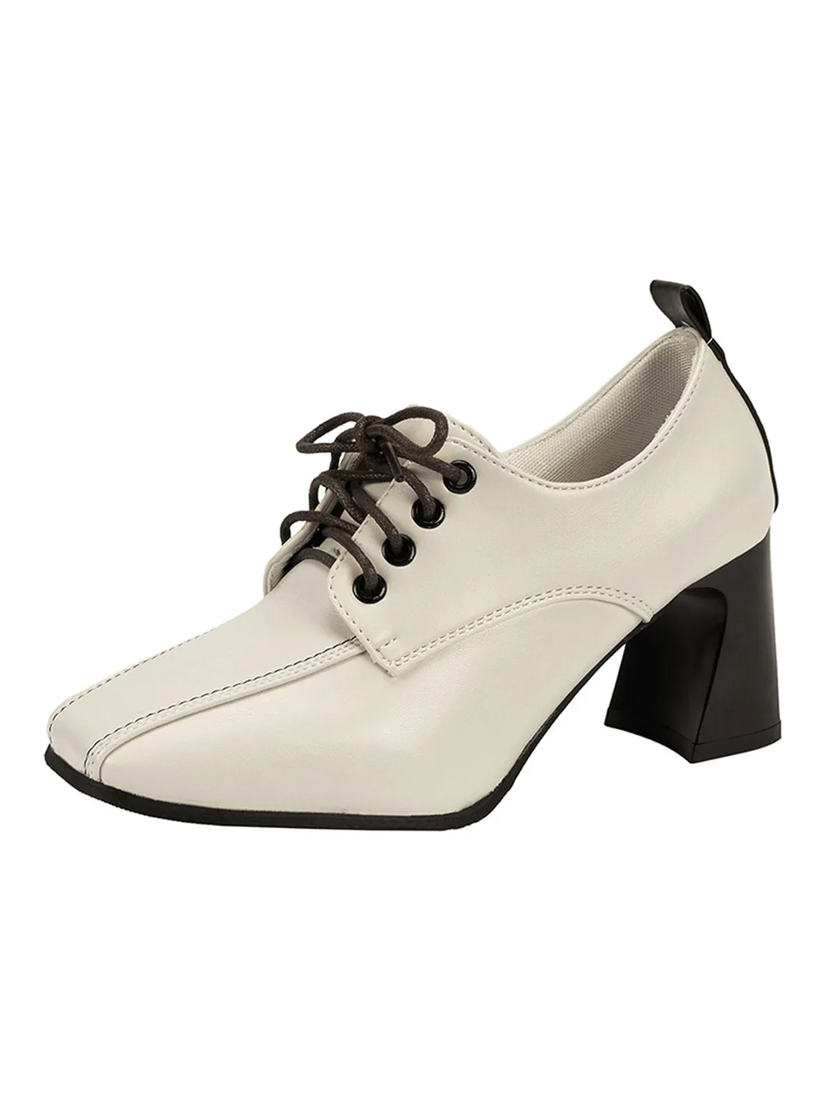 Vintage Leather Pointed Lace-Up High Heels sold by Retro Stage