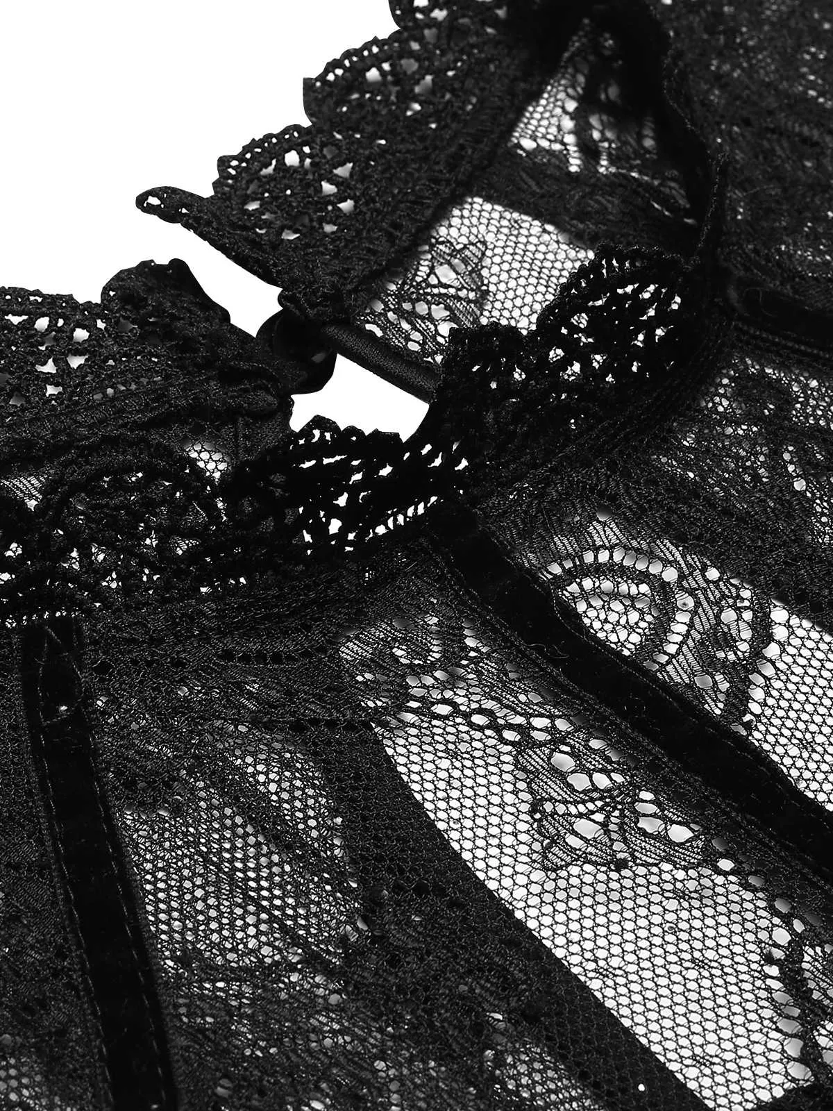 Black 1960s Lace Sleeveless Bodycon Dress sold by Retro Stage product image thumbnail 4