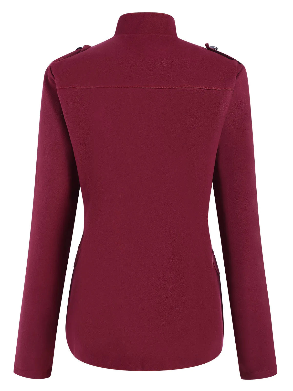 1950s Solid Stand Collar Double Breasted Coat sold by Retro Stage product image thumbnail 3