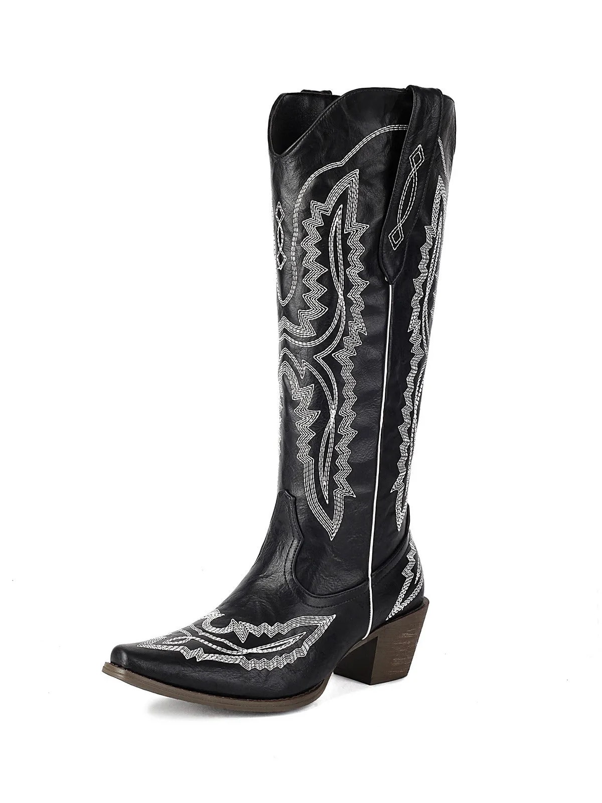 Pointed Embroidered Cowboy Knee-High Boots sold by Retro Stage product image thumbnail 5