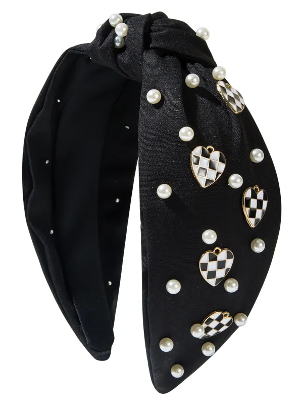 Vintage Alloy Heart & Pearl Hairband sold by Retro Stage