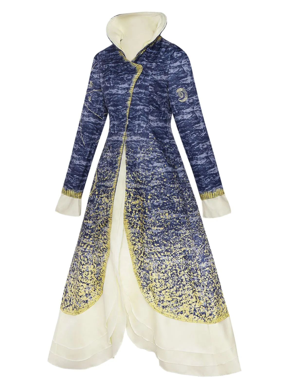 Blue 1930s Stand Collar Madame Morrible Stardust Coat sold by Retro Stage product image thumbnail 2