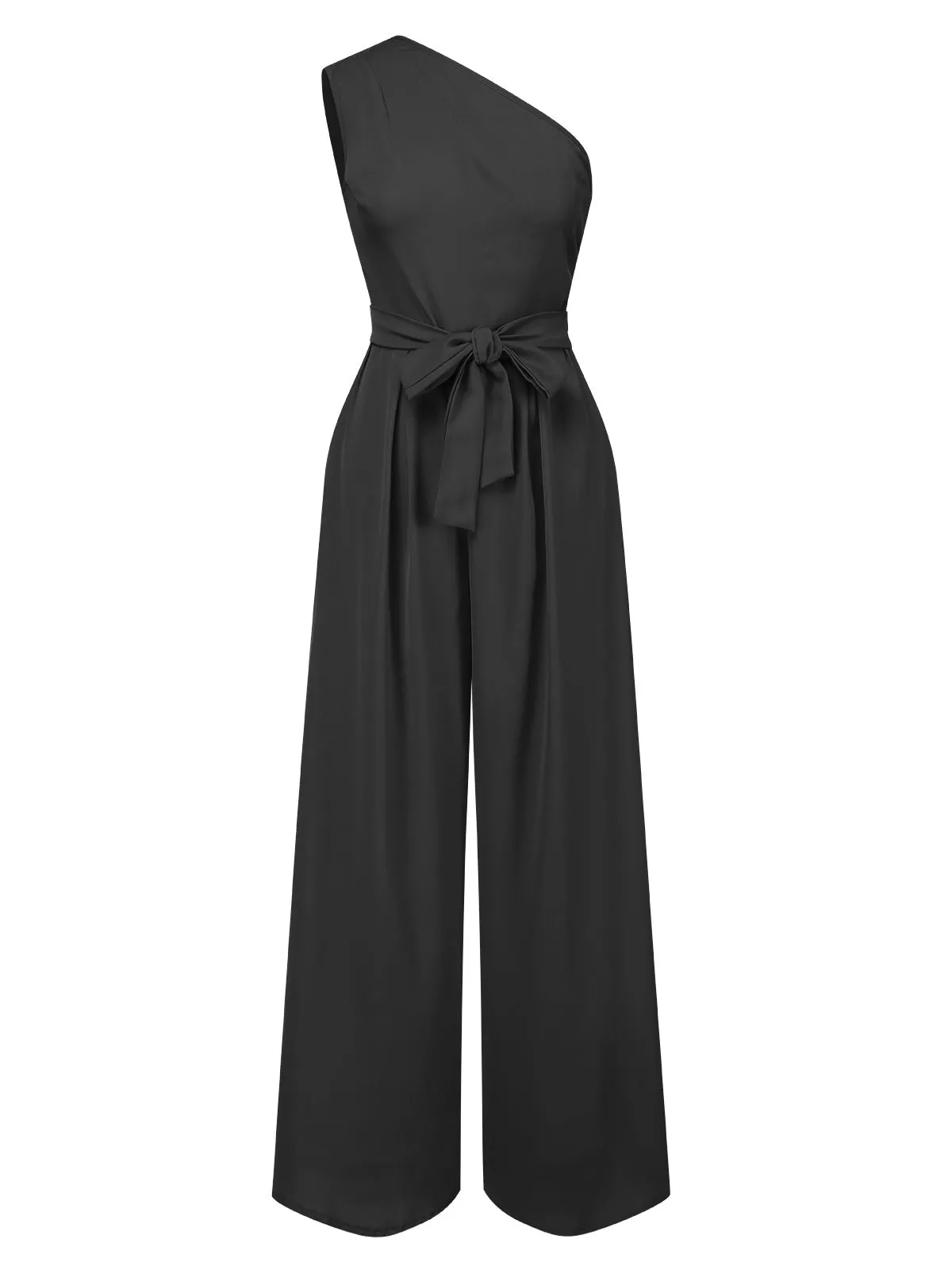 1930s One-Shoulder Solid Bind Jumpsuit sold by Retro Stage product image thumbnail 5