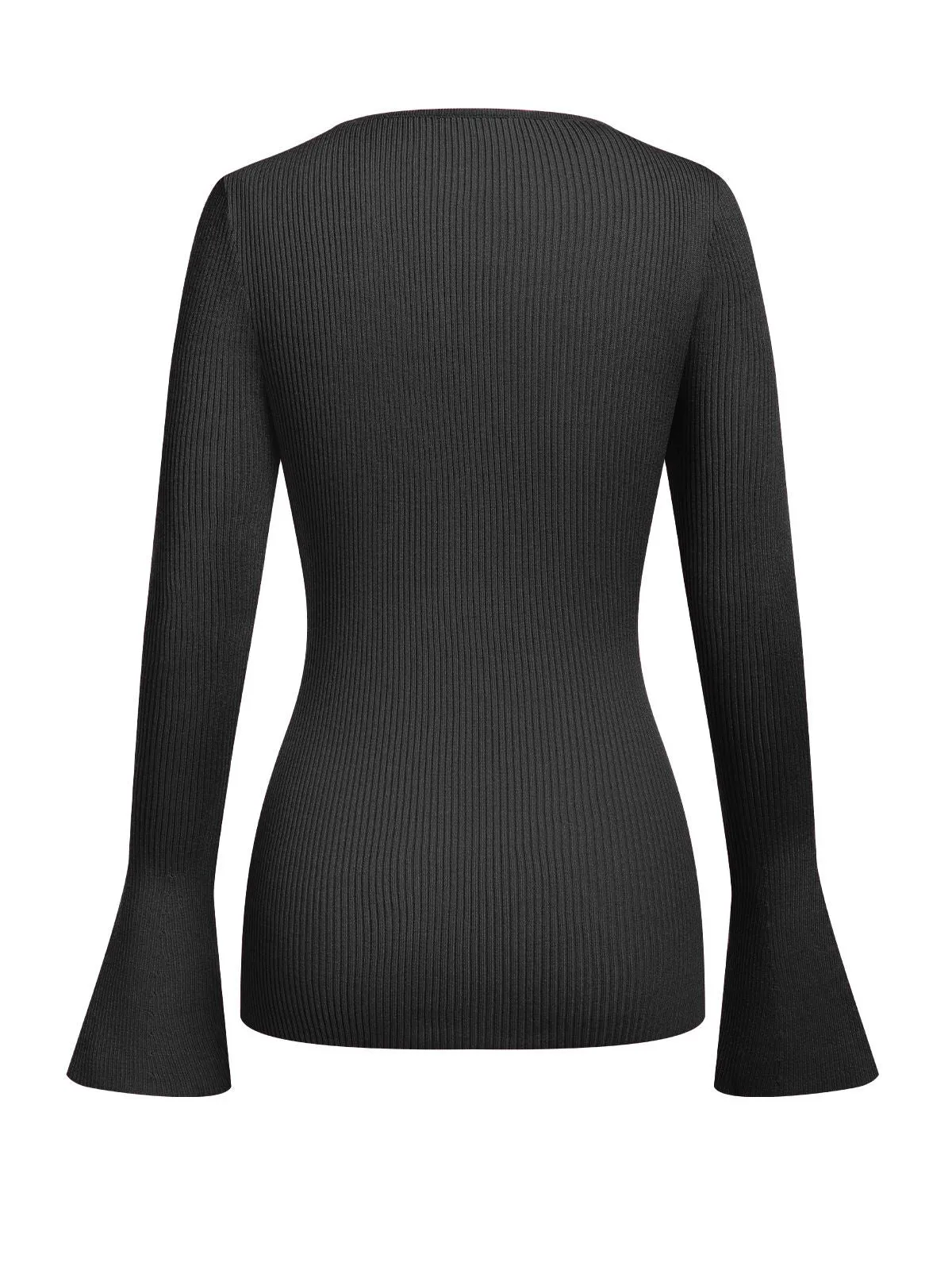 1970s Heart Cutout Knitted Solid Sweater sold by Retro Stage product image thumbnail 5