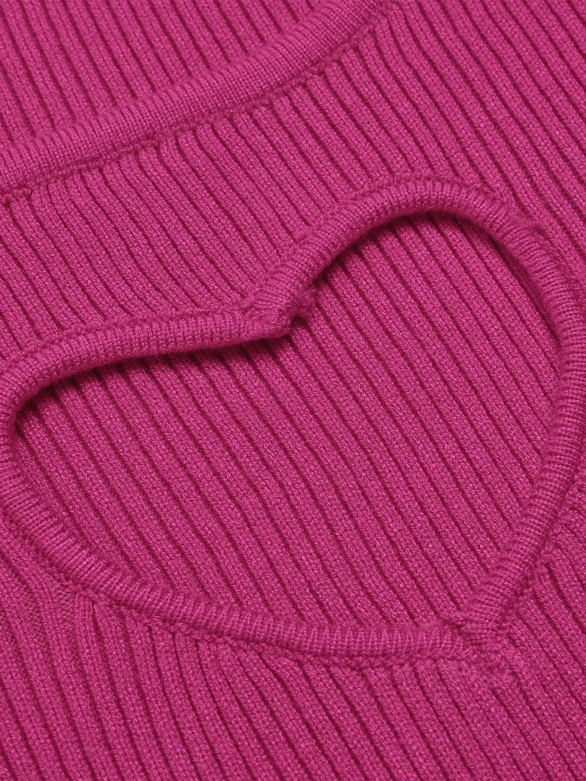 1970s Heart Cutout Knitted Solid Sweater sold by Retro Stage product image thumbnail 3