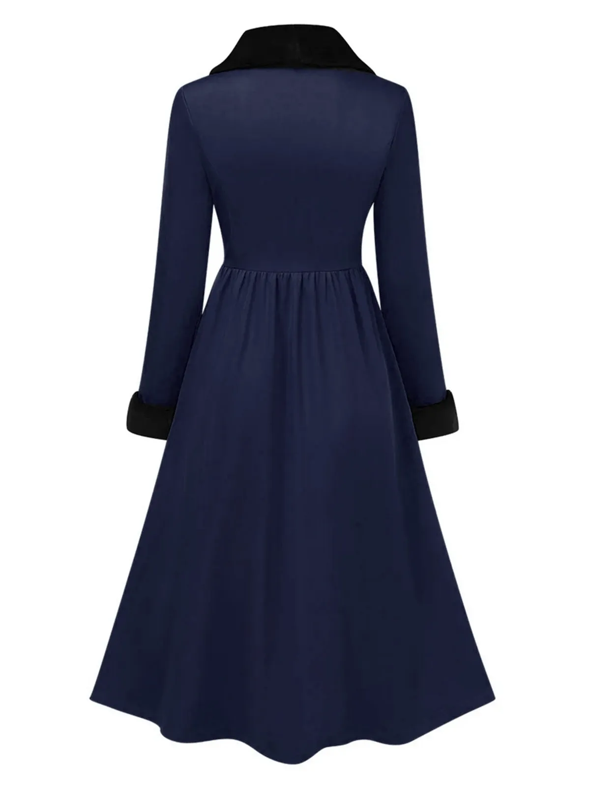 1950s Blue And Black Fur Collar Coat sold by Retro Stage product image thumbnail 2