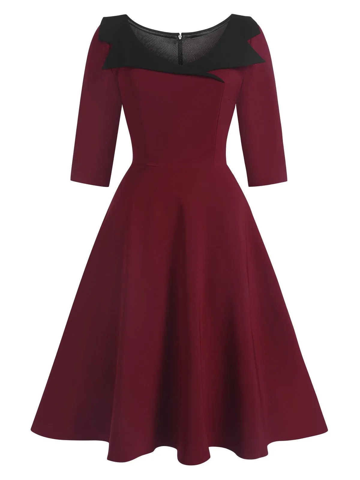 1950s Solid Irregular Collar Half Sleeves Dress sold by Retro Stage