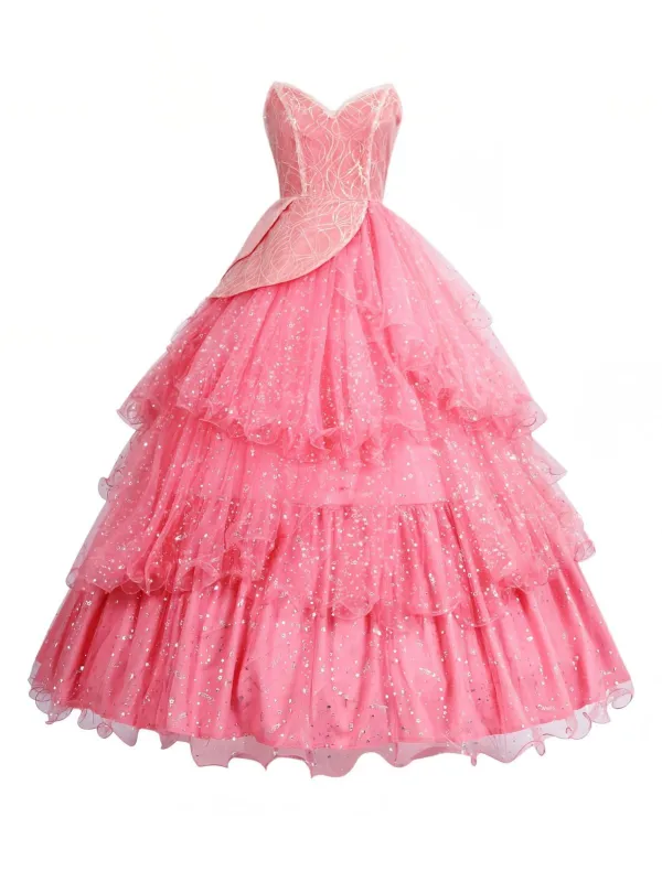 Pink 1950s Wicked Glitter Mesh Swing Dress sold by Retro Stage