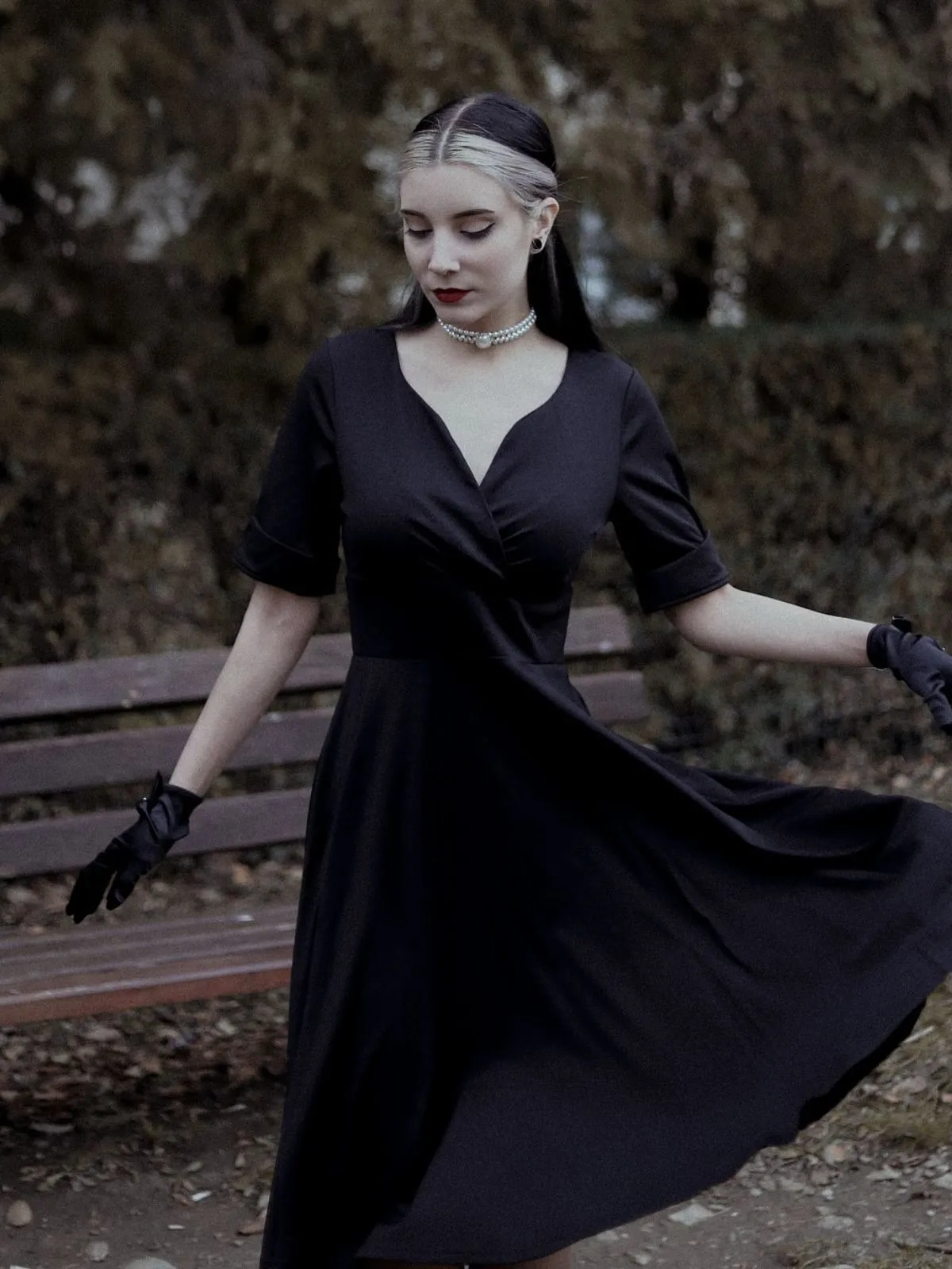 1950s Solid Sweetheart Fold Swing Dress sold by Retro Stage