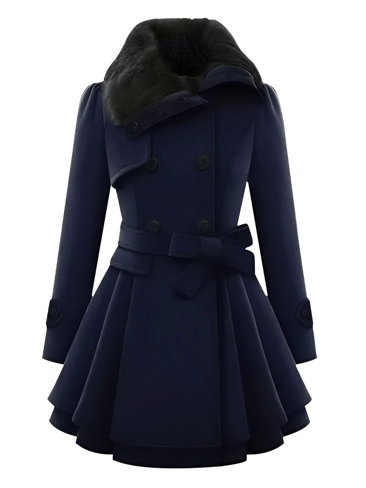 1950s Fur Collar Waisted Winter Coat sold by Retro Stage product image thumbnail 5