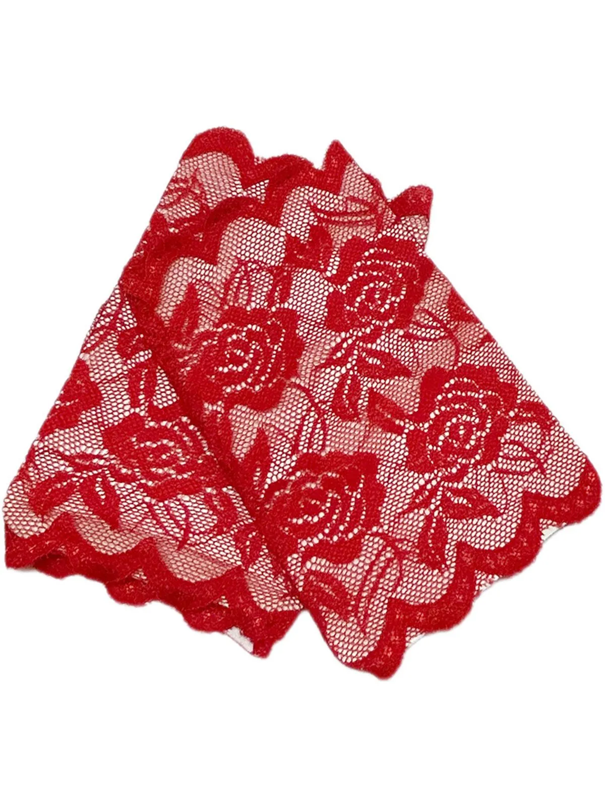 Vintage Rose Lace Fingerless Gloves sold by Retro Stage product image thumbnail 3