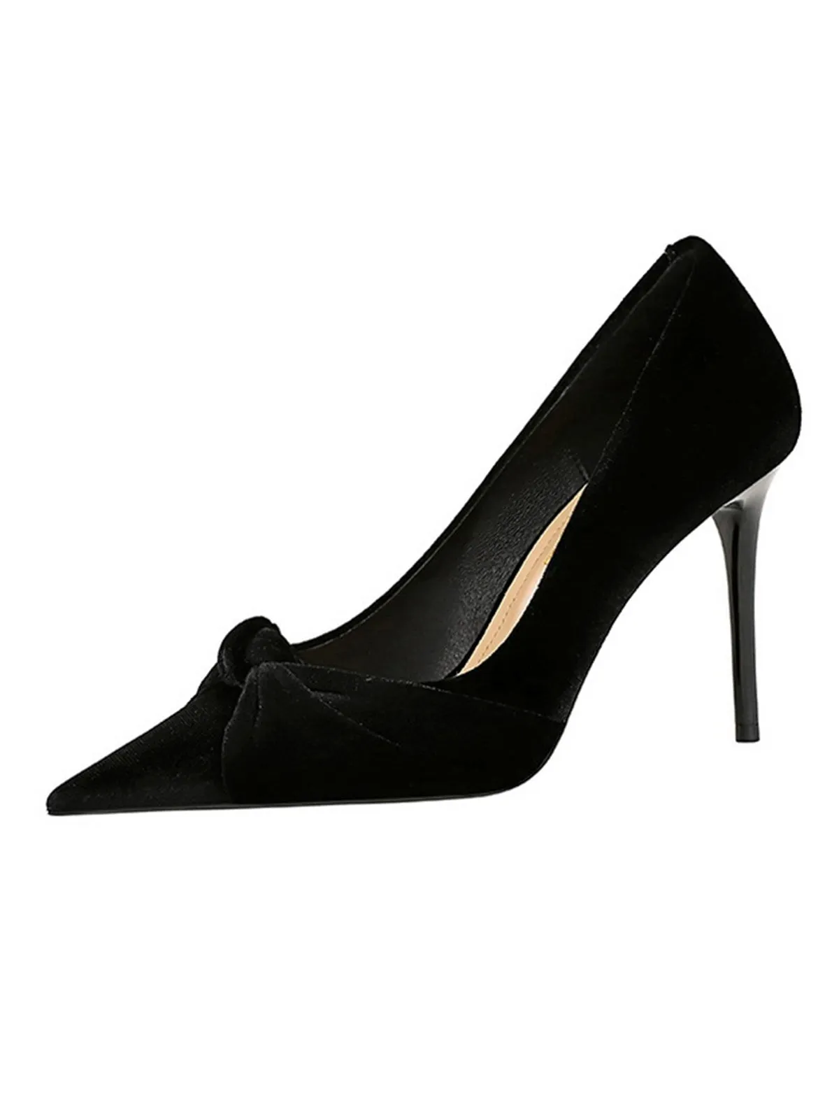 Pointed Toe Velvet Stiletto Heels Shoes sold by Retro Stage