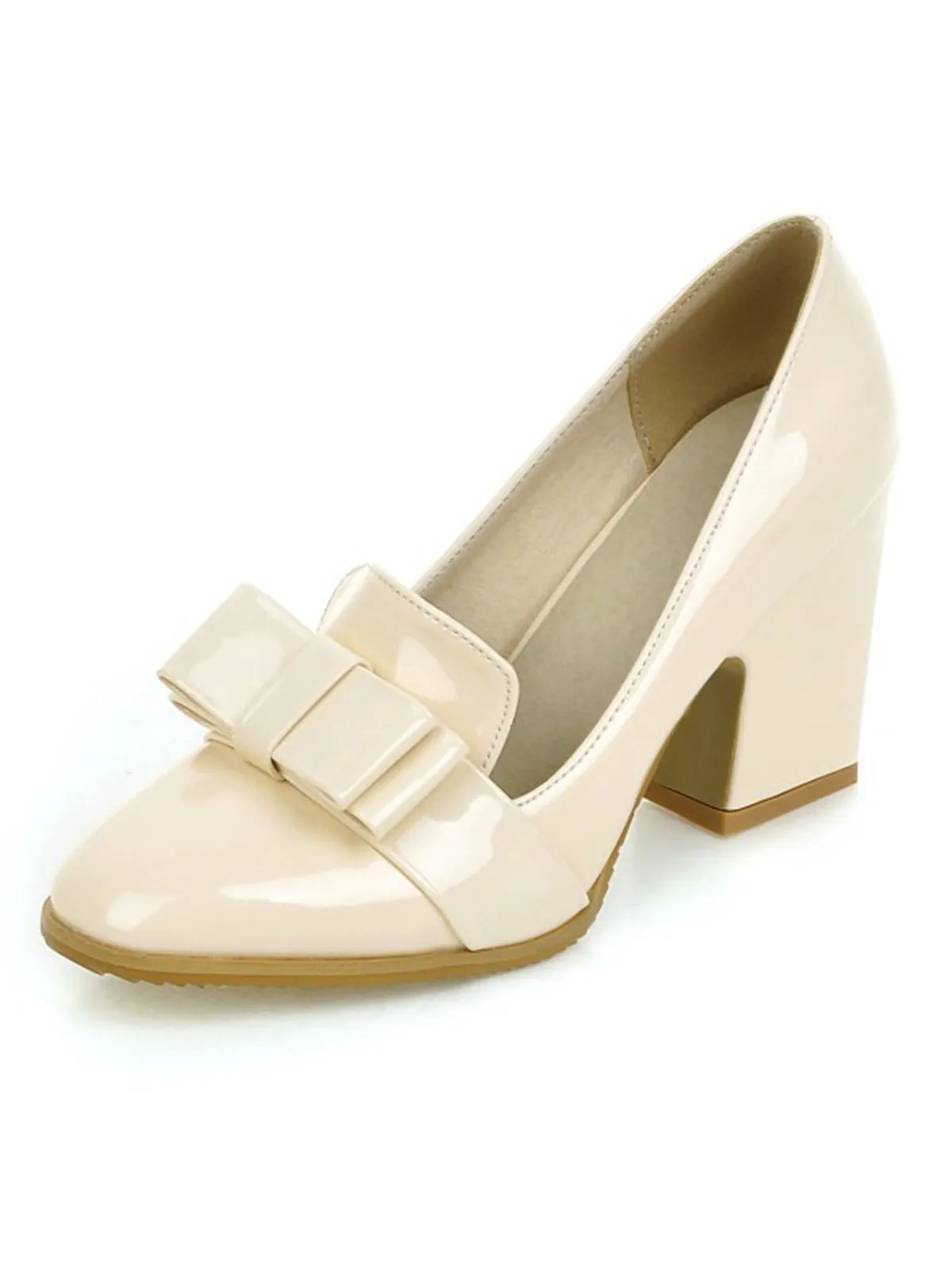 Patent Leather Bow Shiny High Heels sold by Retro Stage product image thumbnail 3