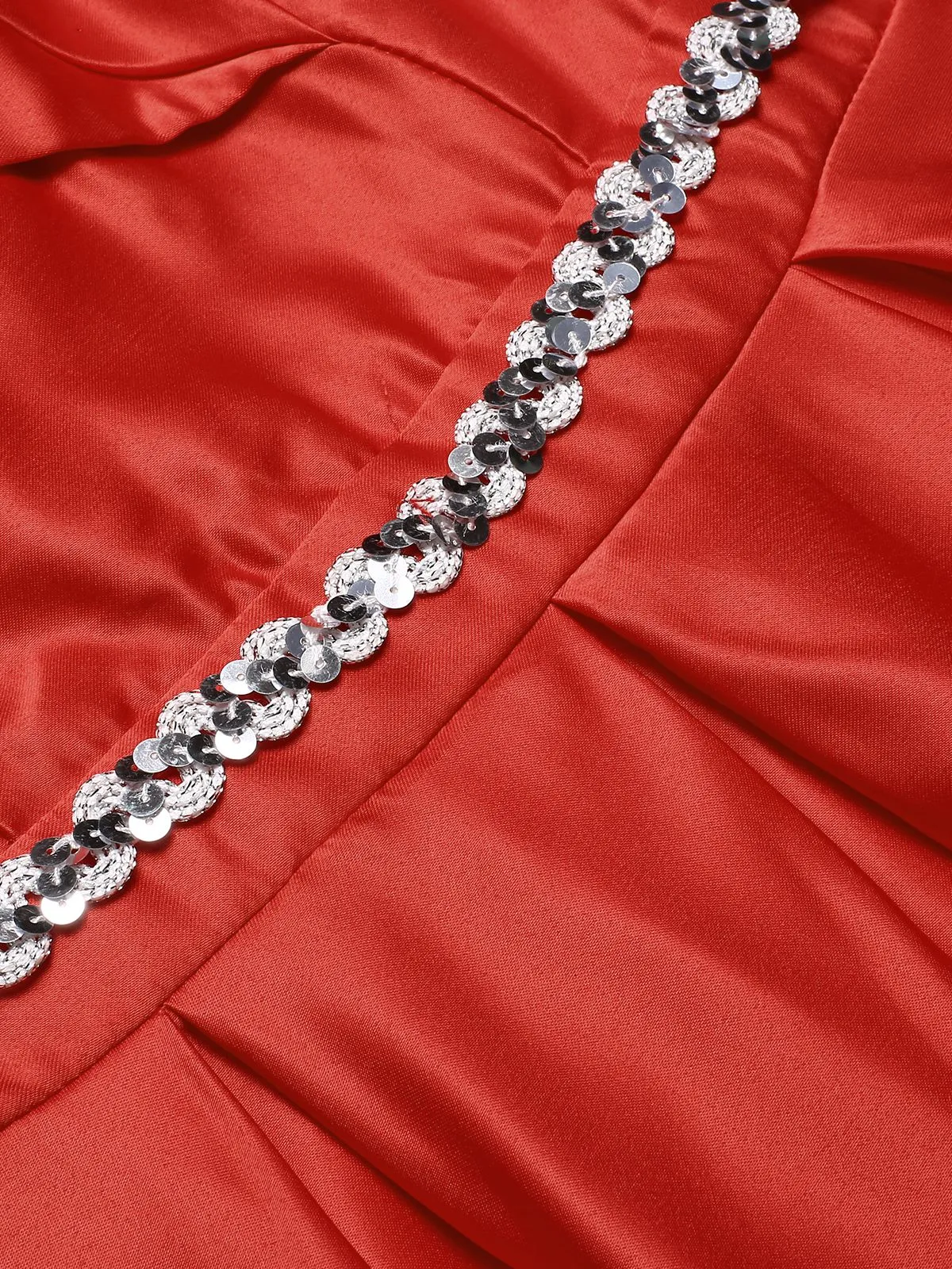 Red 1930s Off-Shoulder Maxi Evening Dress sold by Retro Stage product image thumbnail 5