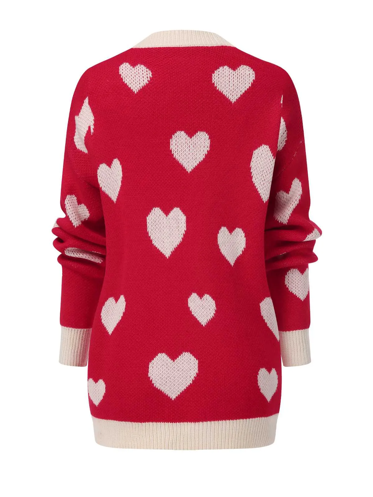 1950s Button Heart Dot Knitted Cardigan sold by Retro Stage product image thumbnail 3