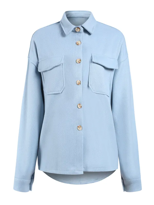 1960s Lapel Pocketed Solid Coat sold by Retro Stage