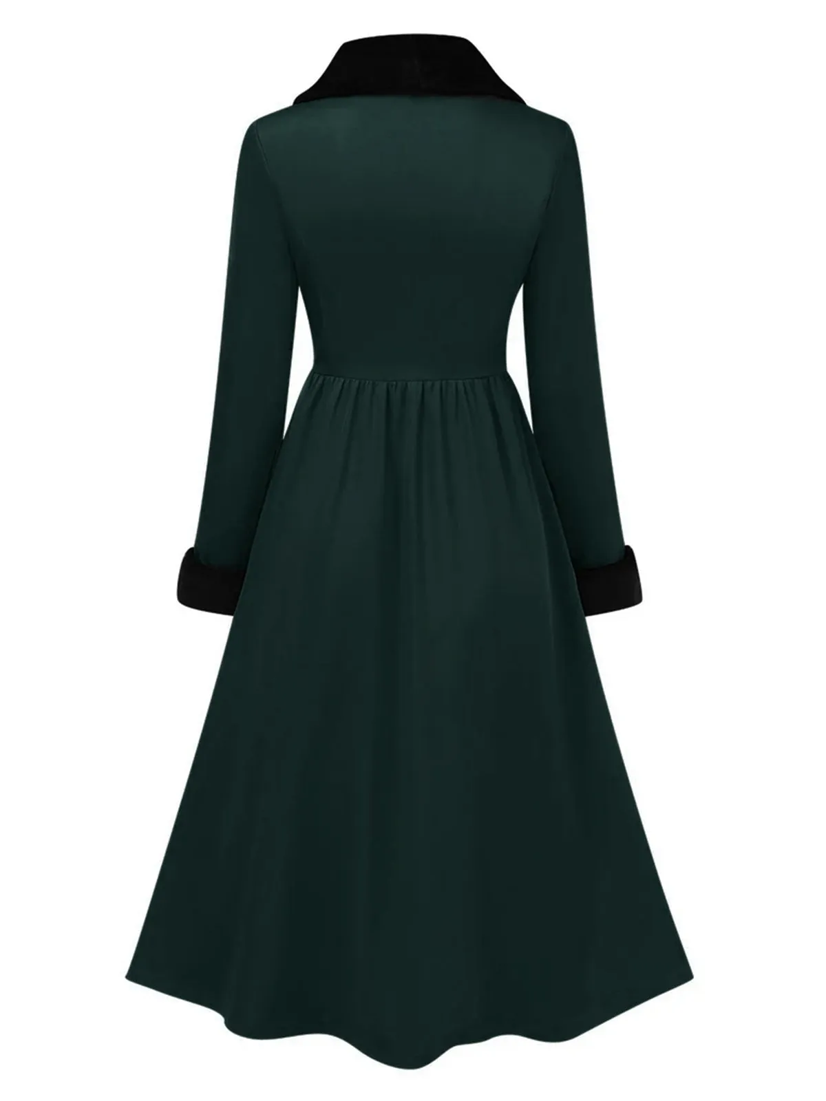 1950s Green And Black Fur Collar Coat sold by Retro Stage product image thumbnail 2