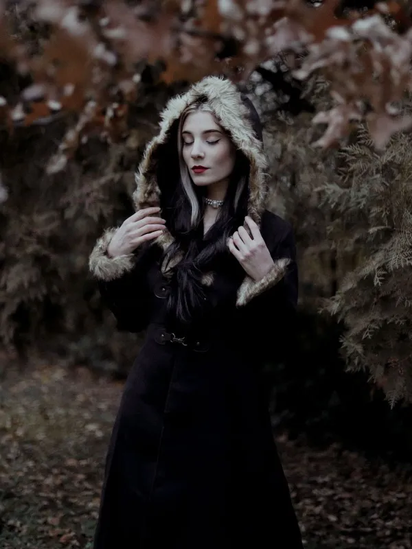 1950s Solid Buckle Fur Trimmed Coat sold by Retro Stage