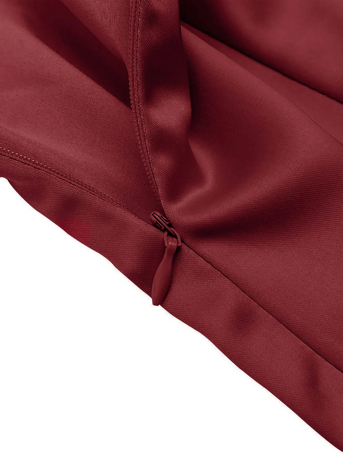 Wine Red 1960s Back Bowknot Pencil Dress sold by Retro Stage product image thumbnail 4