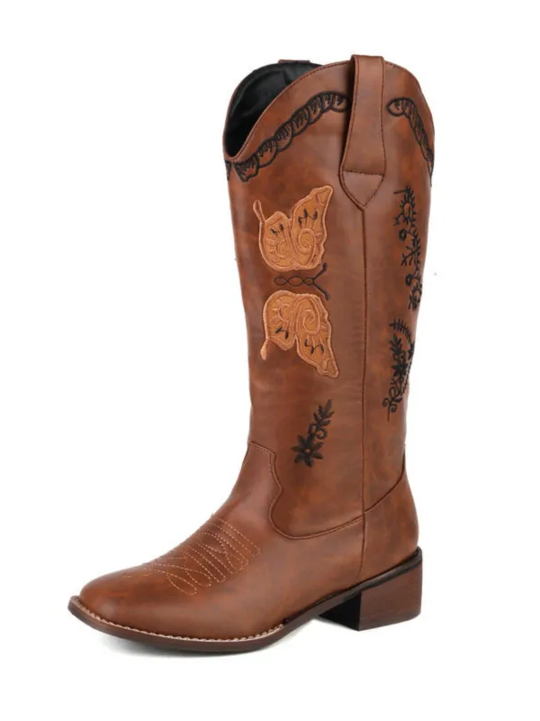 Retro Solid Leather Long Heel Boots sold by Retro Stage