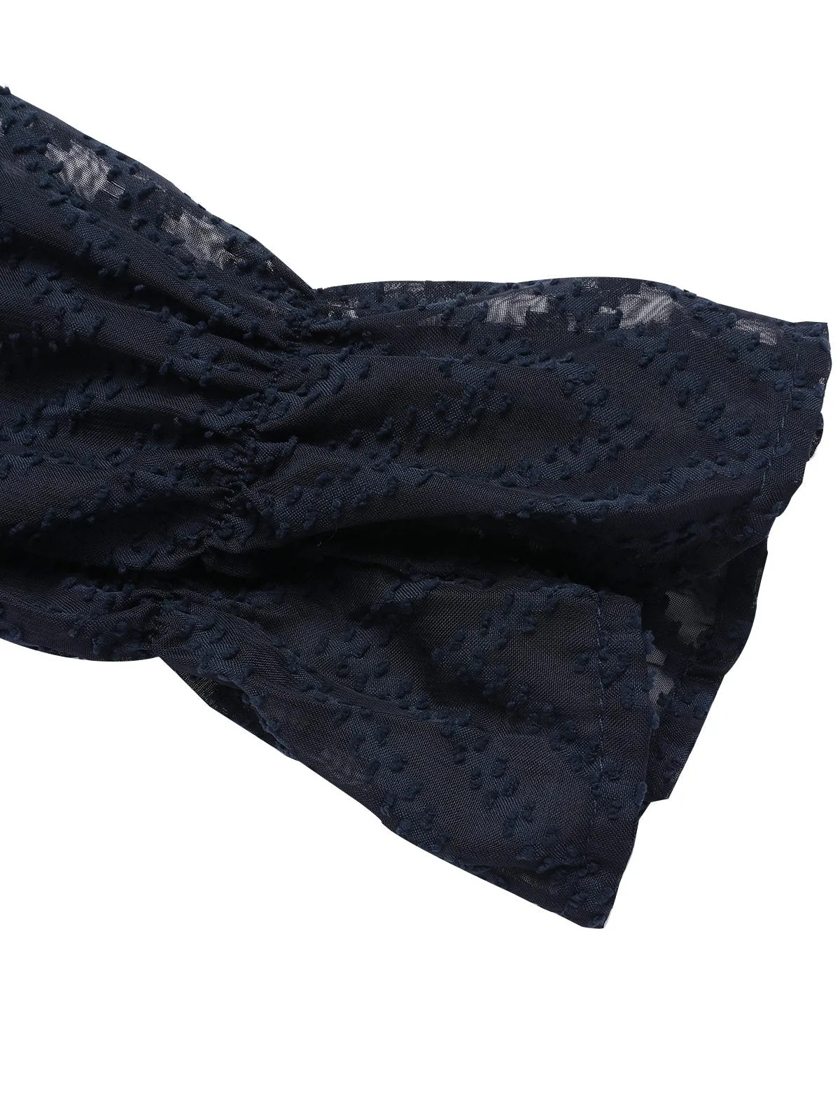 Blue 1960s Curve Stripes Sheer Patchwork Jumpsuit sold by Retro Stage product image thumbnail 5