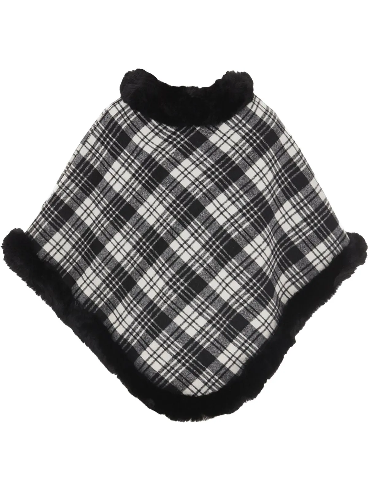 1950s Plaid Velvet Rex Rabbit Fur Shawl sold by Retro Stage product image thumbnail 2