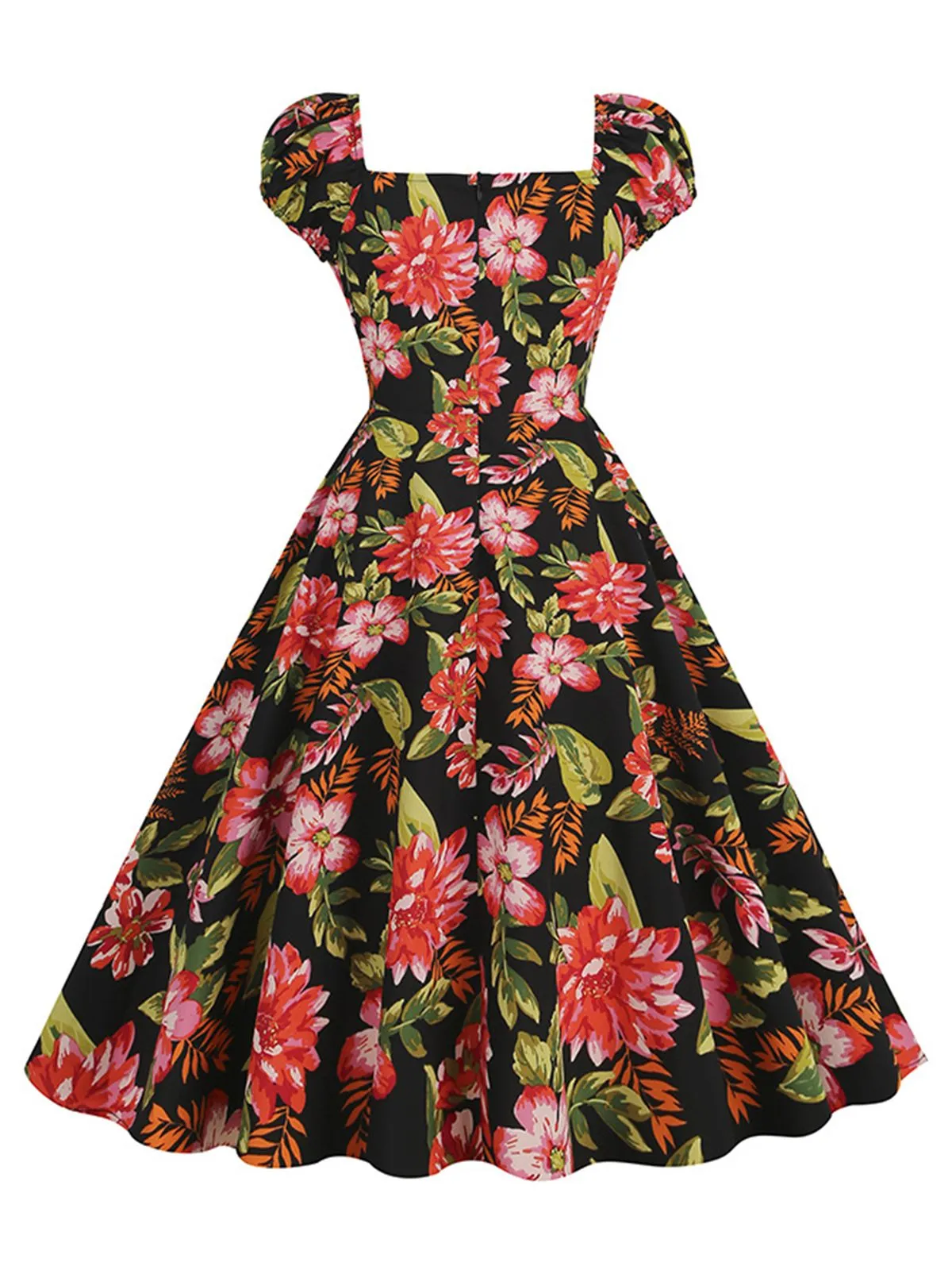 1950s Floral Hepburn Elegant Vintage Dress sold by Retro Stage product image thumbnail 3