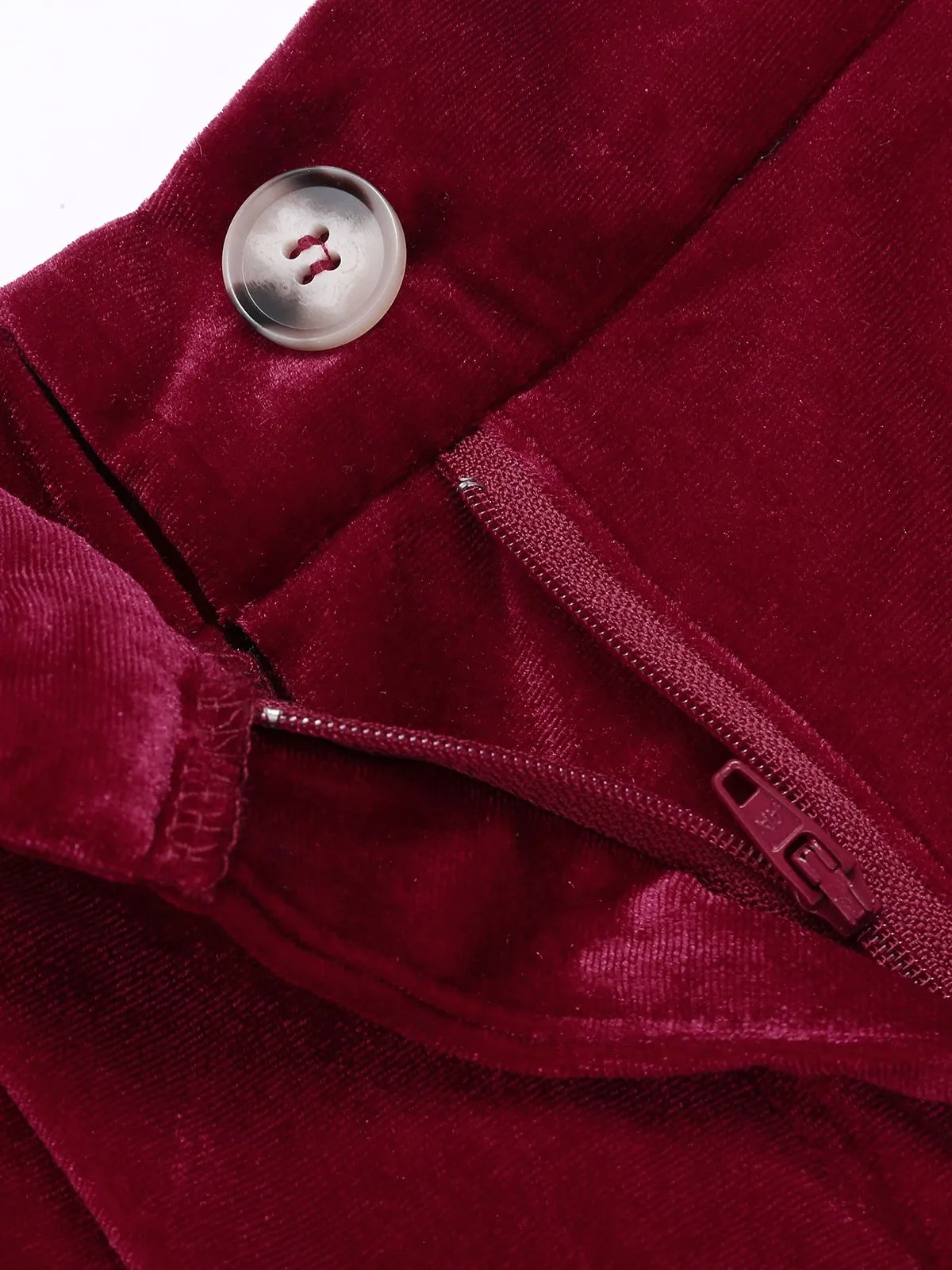 1950s Velvet High-Waist Solid Pants sold by Retro Stage product image thumbnail 3