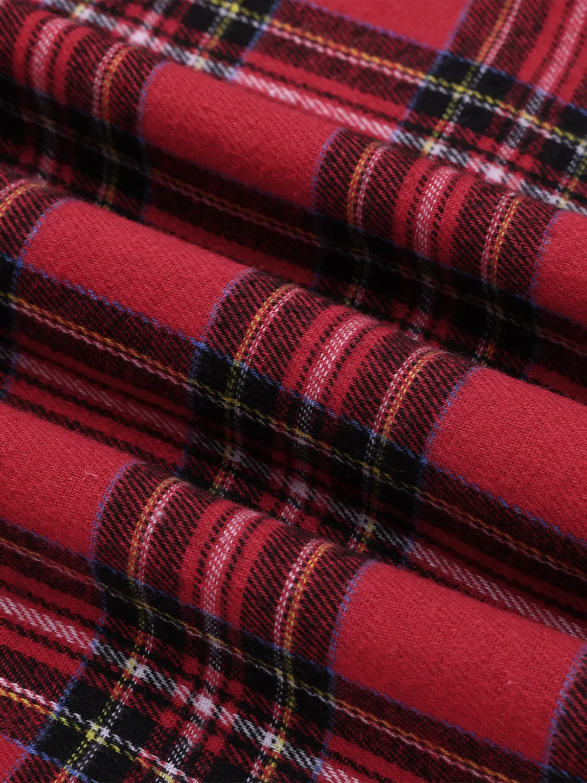 Red 1960s Tartan Plaids Suspender Dress sold by Retro Stage product image thumbnail 4