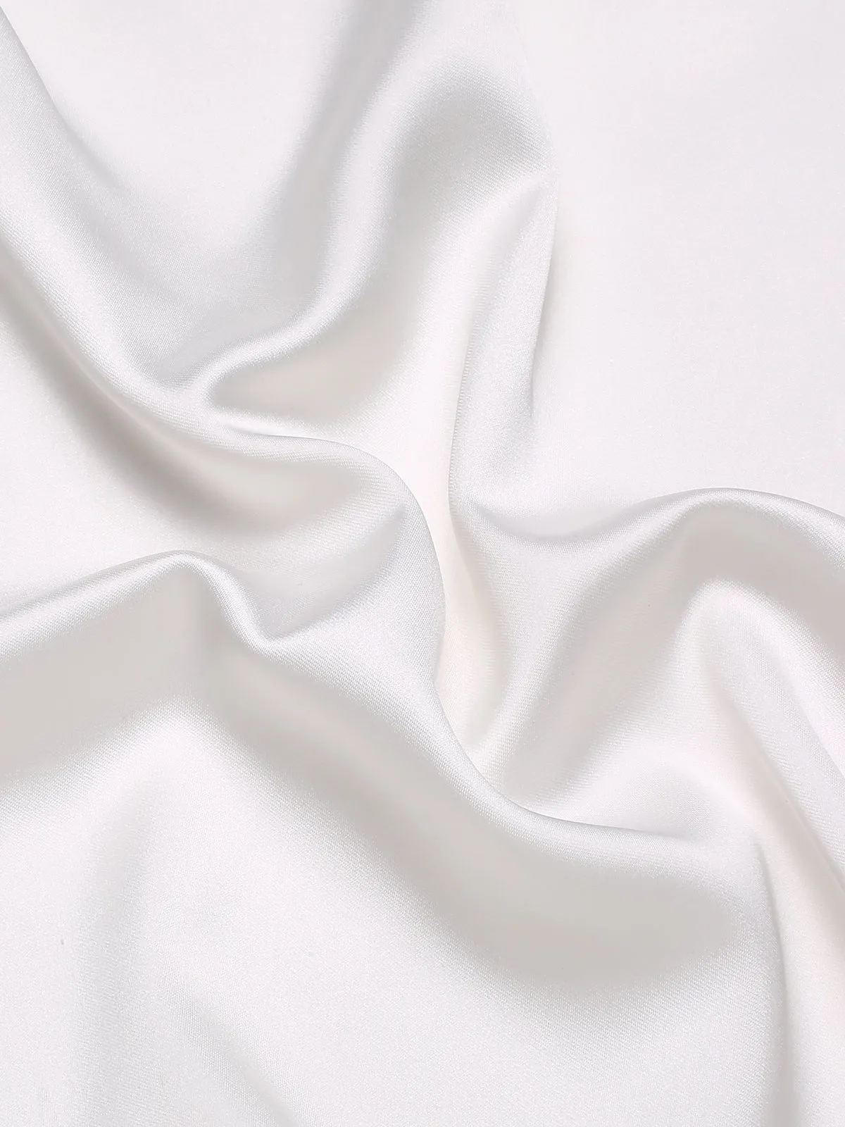 White 1970s Satin High Neck Solid Blouse sold by Retro Stage product image thumbnail 5