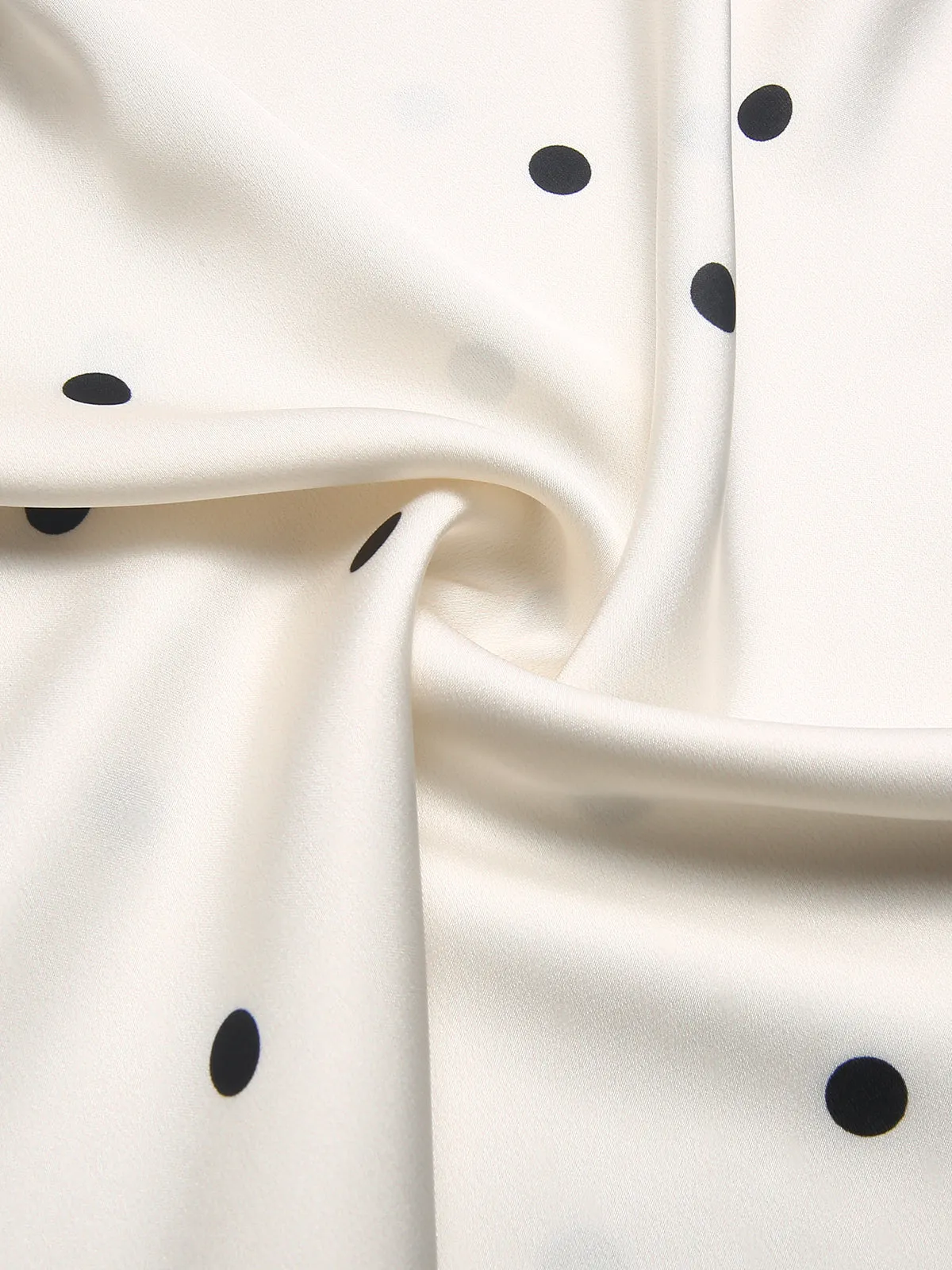 1970s Satin Polka Dot Lace Silk Nightdress sold by Retro Stage product image thumbnail 4