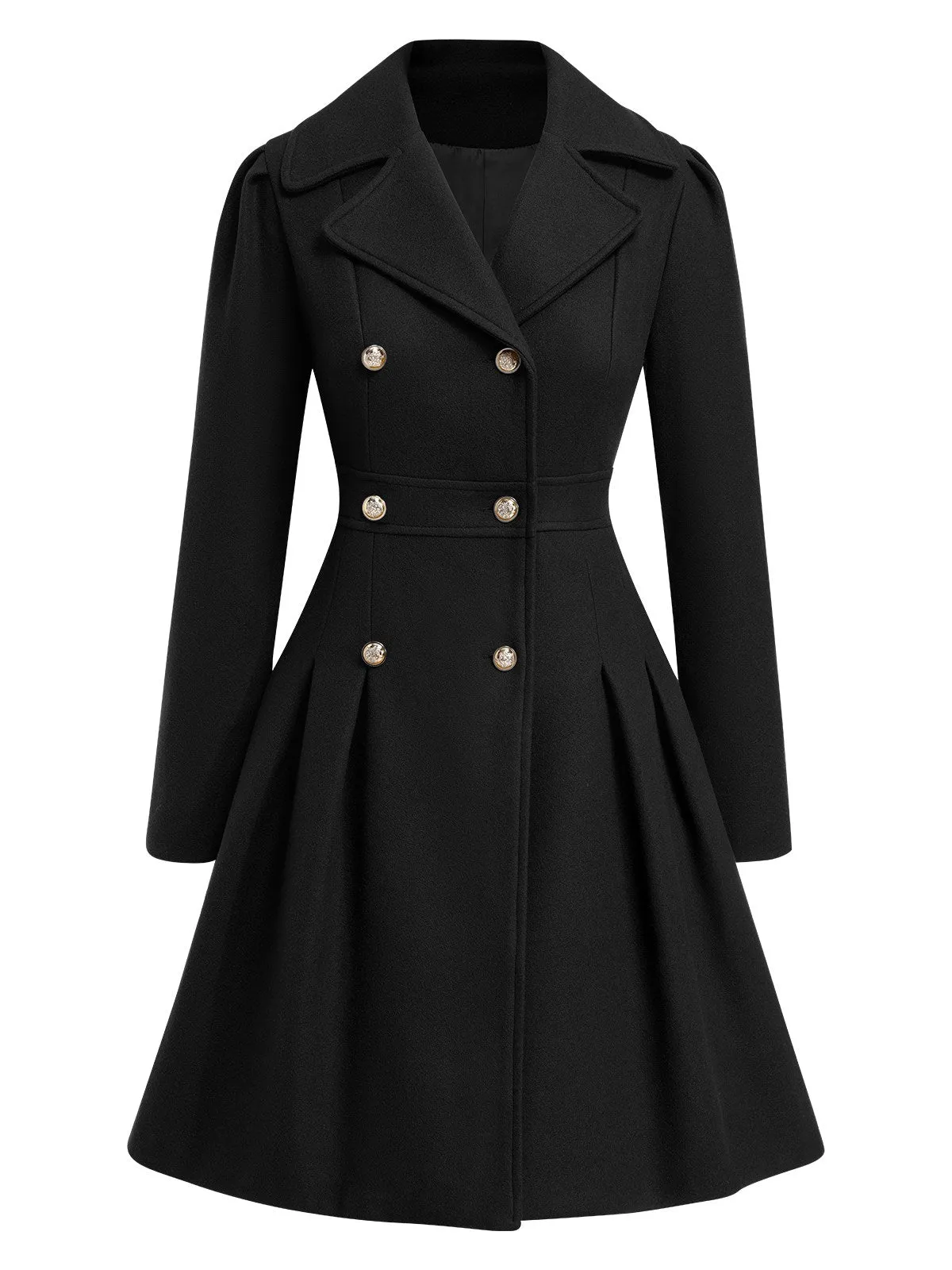 1940s Notched Collar Double-Breasted Dress Coat sold by Retro Stage product image thumbnail 5