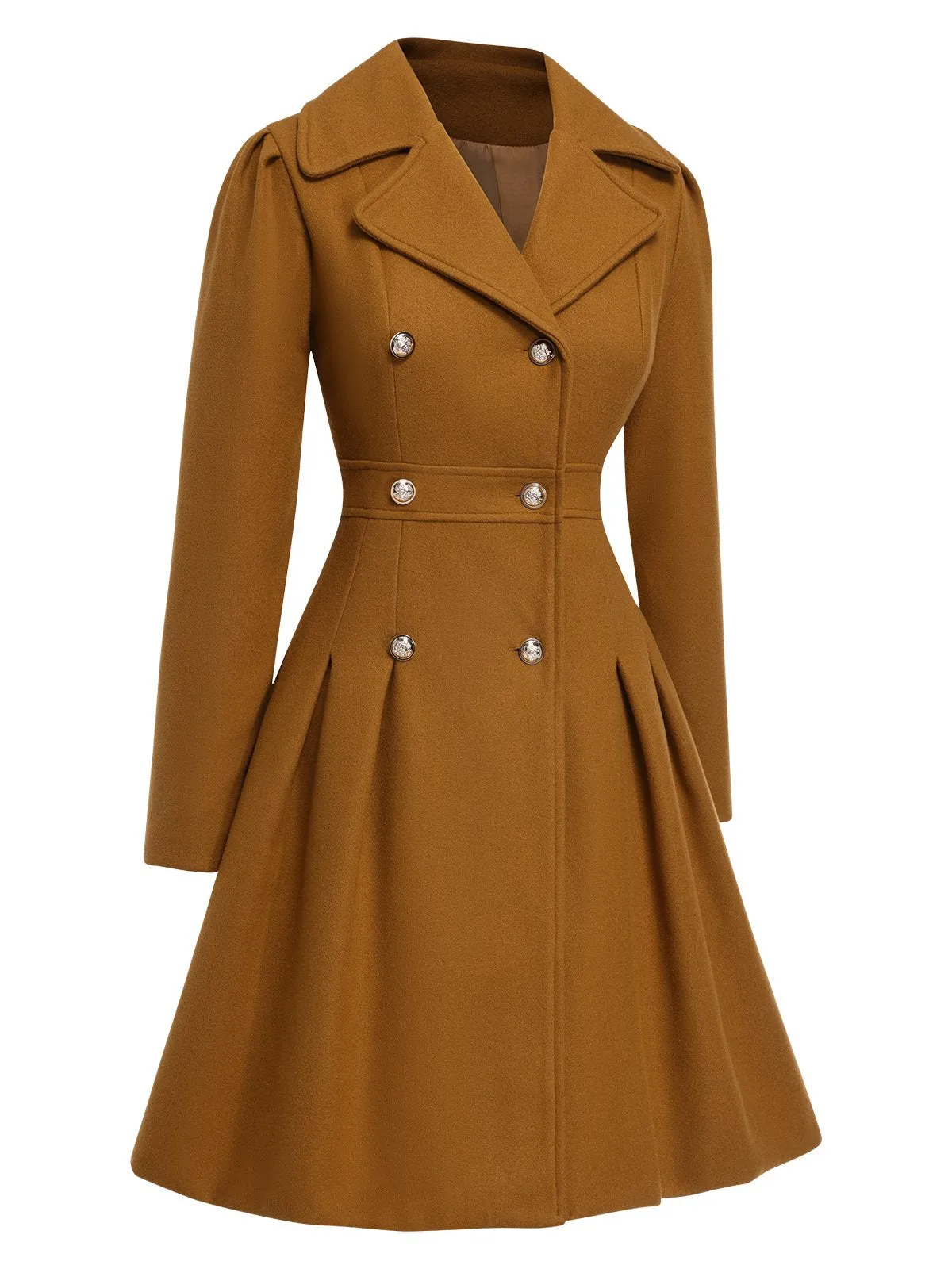1940s Notched Collar Double-Breasted Dress Coat sold by Retro Stage product image thumbnail 2