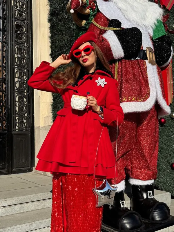 1950s Fur Collar Waisted Winter Coat sold by Retro Stage