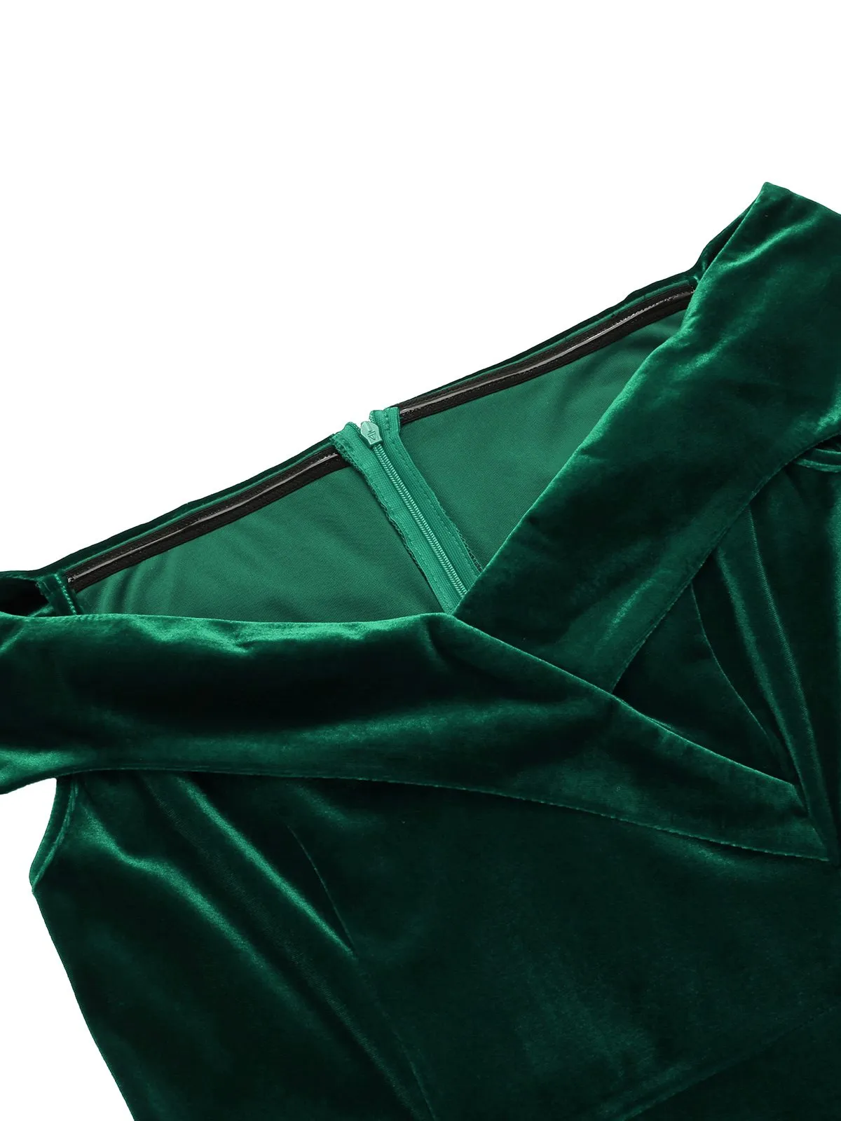 1960s Off Shoulder Velvet Bodycon Dress sold by Retro Stage product image thumbnail 5