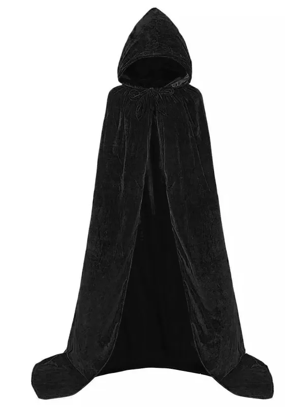 1950s Christmas Solid Long Hooded Cape sold by Retro Stage