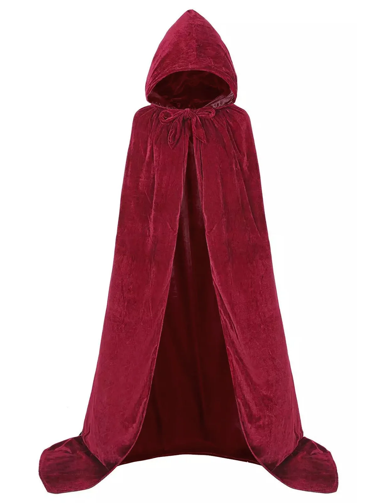 1950s Christmas Solid Long Hooded Cape sold by Retro Stage product image thumbnail 4