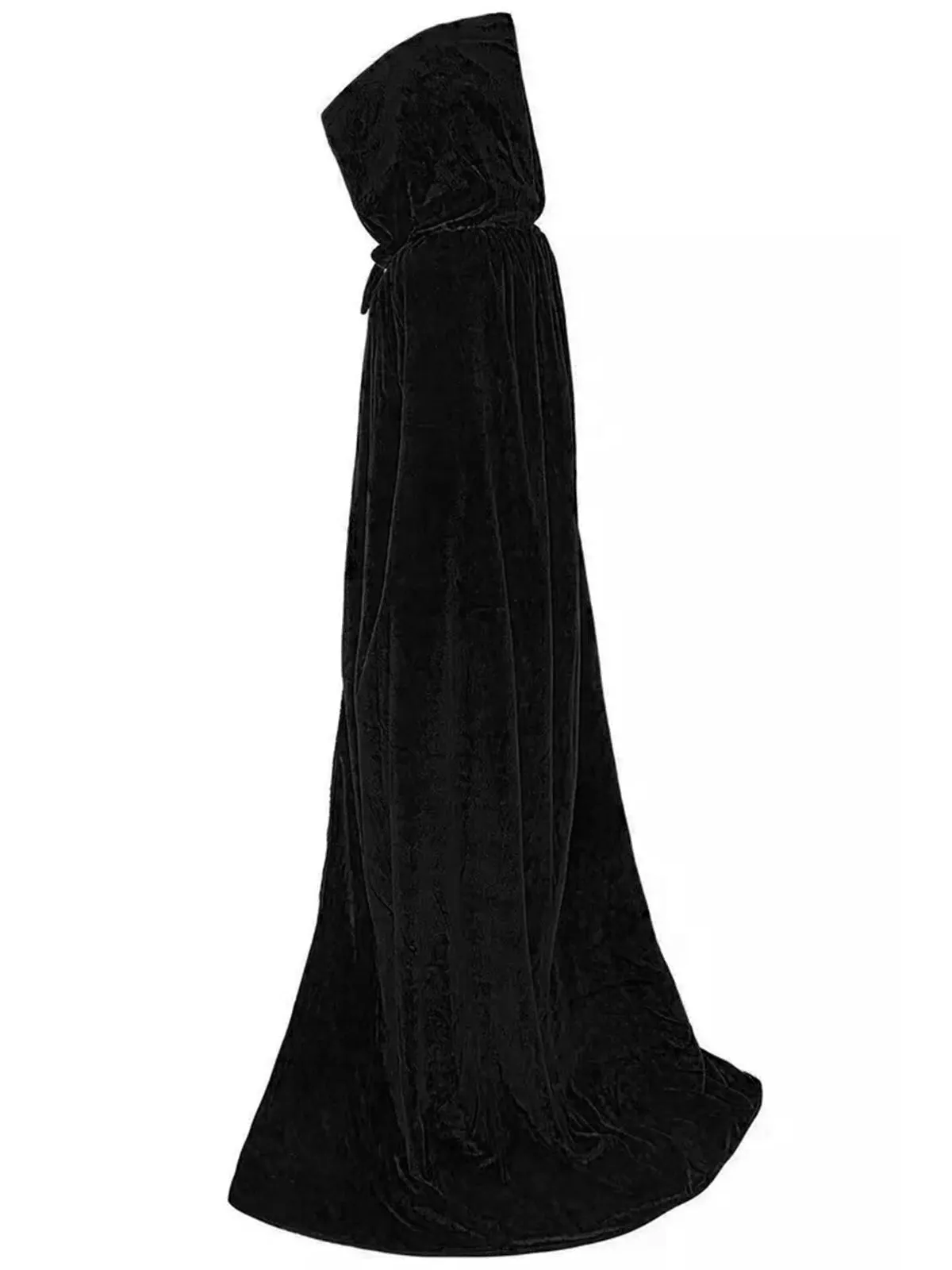 1950s Christmas Solid Long Hooded Cape sold by Retro Stage product image thumbnail 3