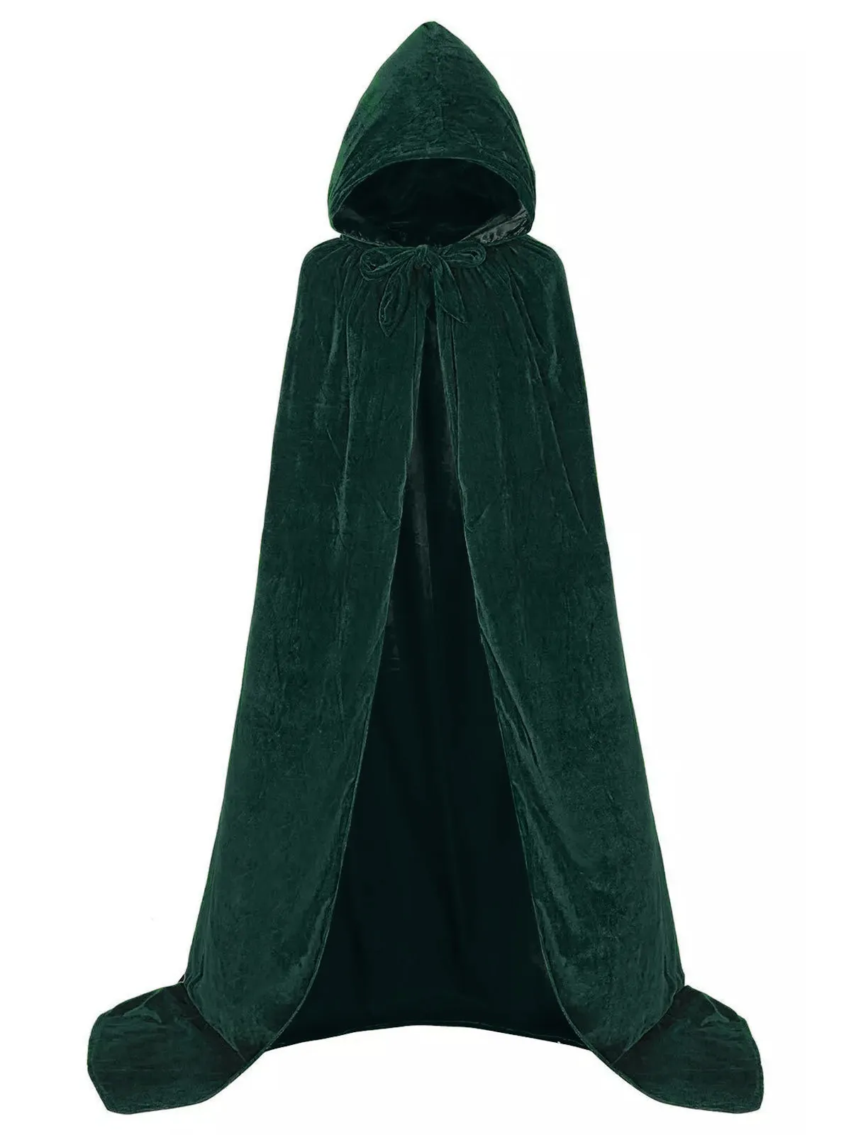1950s Christmas Solid Long Hooded Cape sold by Retro Stage product image thumbnail 5