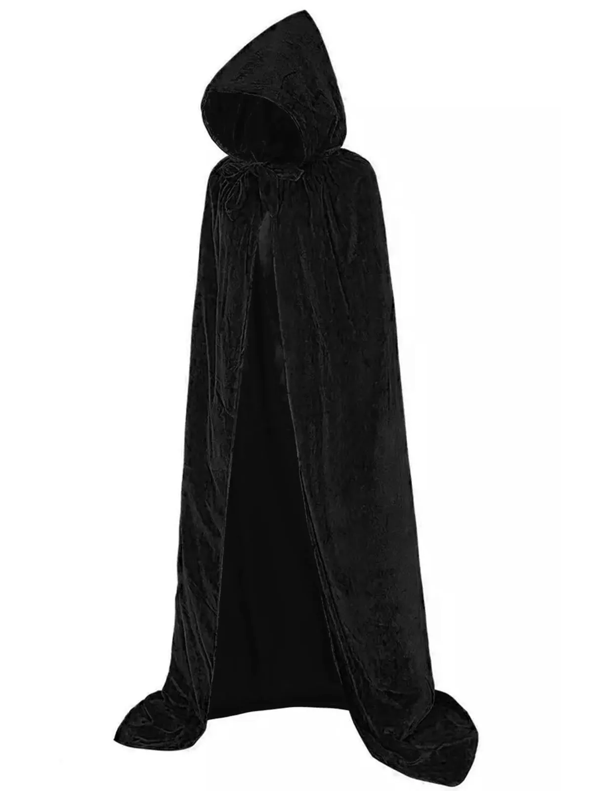 1950s Christmas Solid Long Hooded Cape sold by Retro Stage product image thumbnail 2
