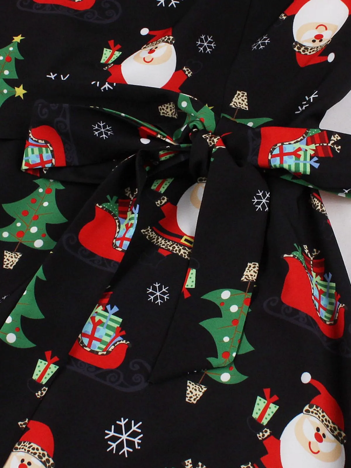Black 1950s Santa Claus Christmas Dress sold by Retro Stage product image thumbnail 3