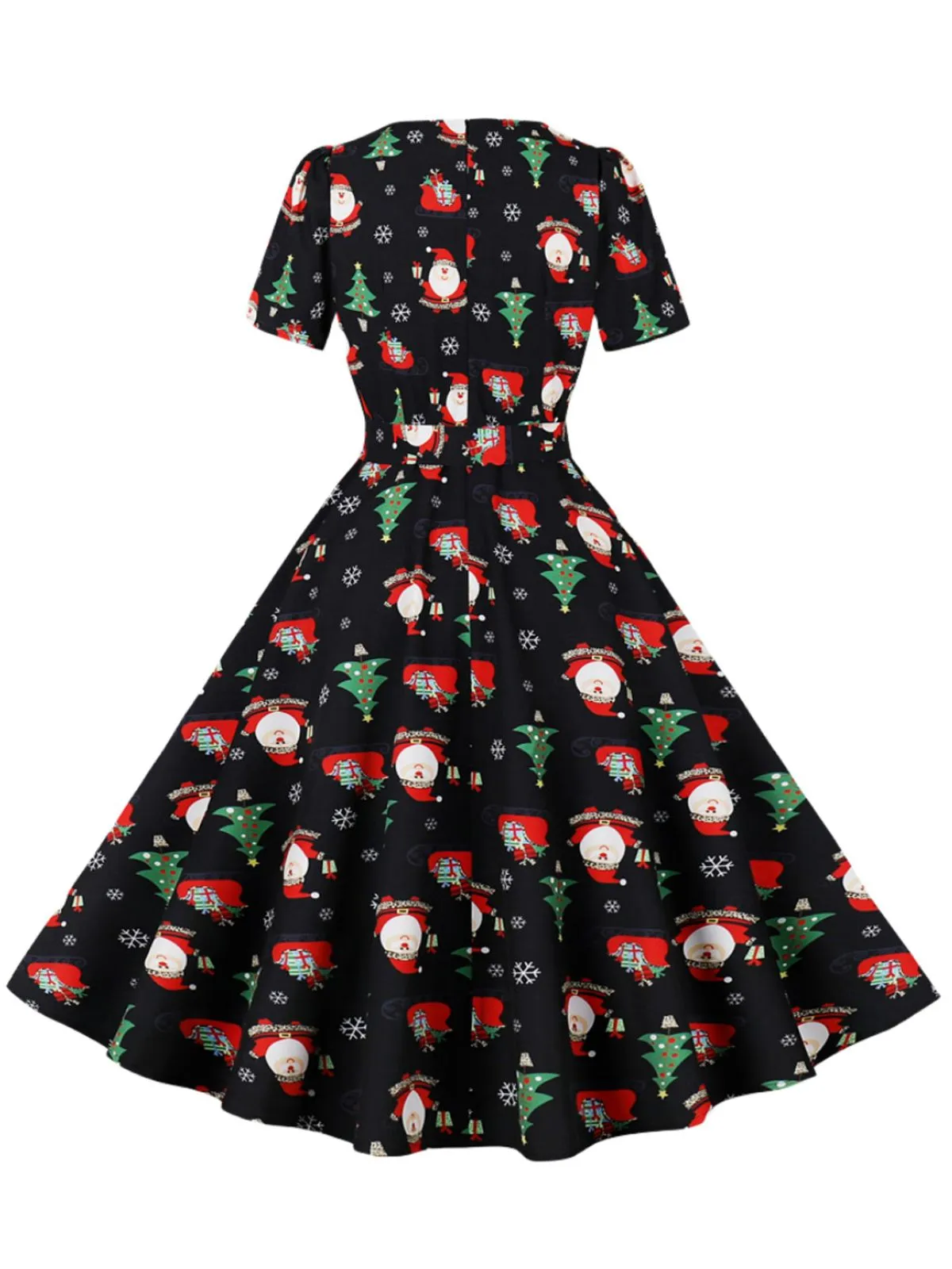 Black 1950s Santa Claus Christmas Dress sold by Retro Stage product image thumbnail 2