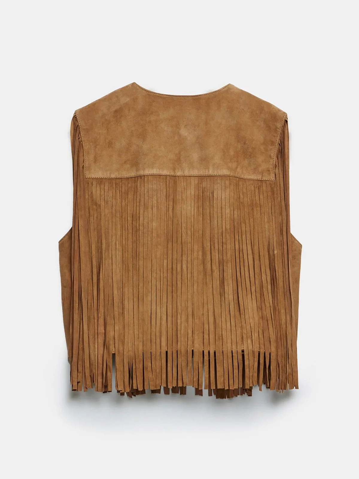 Brown 1980s Western Fringe Cowgirl Vest sold by Retro Stage product image thumbnail 4