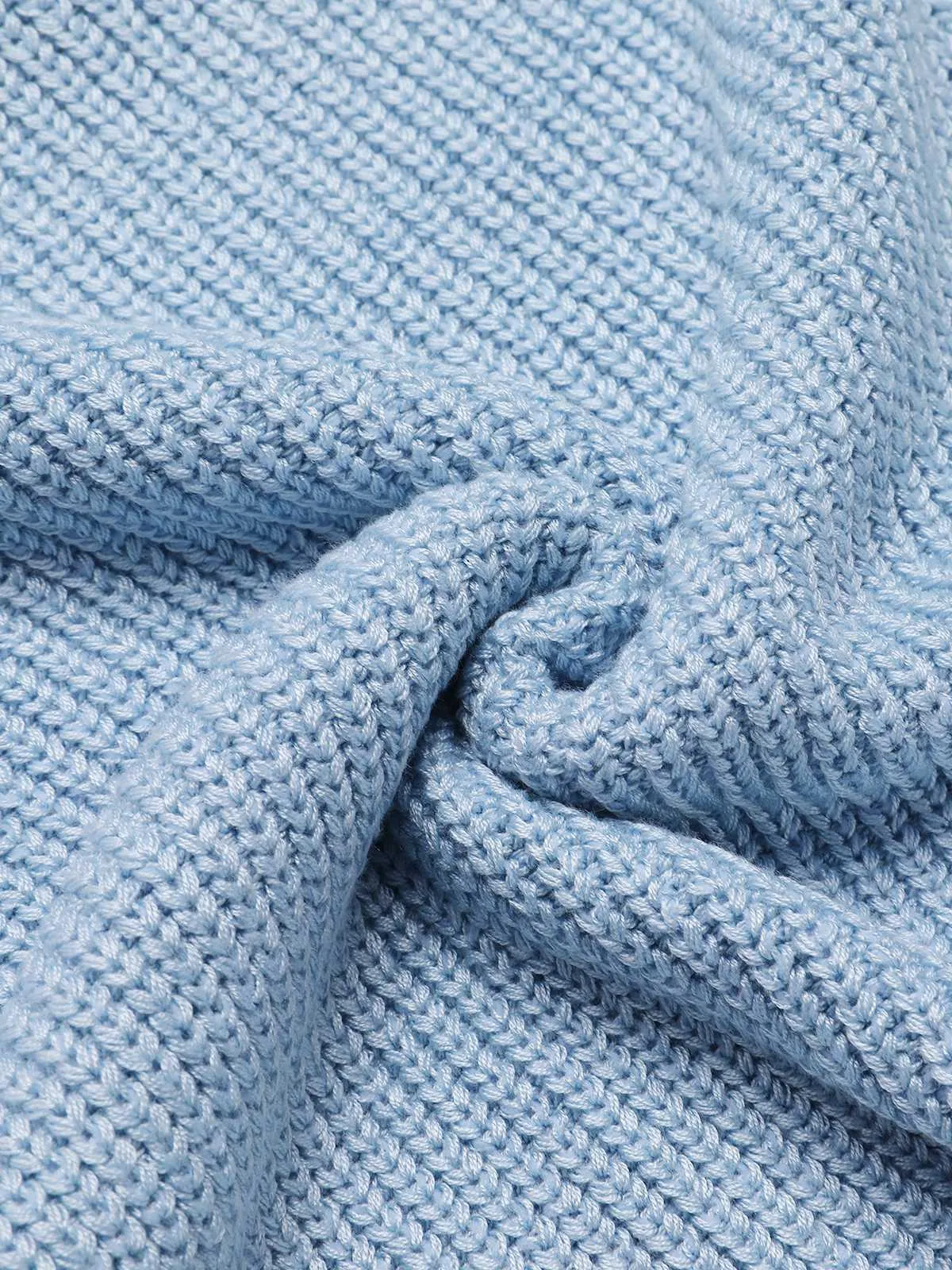 2PCS Blue 1960s Knitted Heart Cropped Top & Skirt sold by Retro Stage product image thumbnail 5