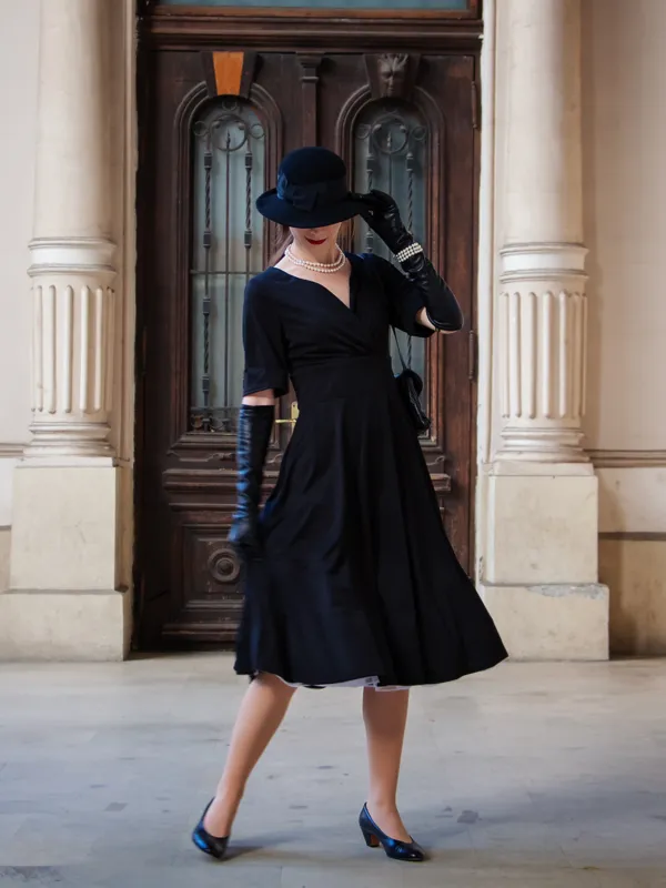 1950s Solid Sweetheart Fold Swing Dress sold by Retro Stage