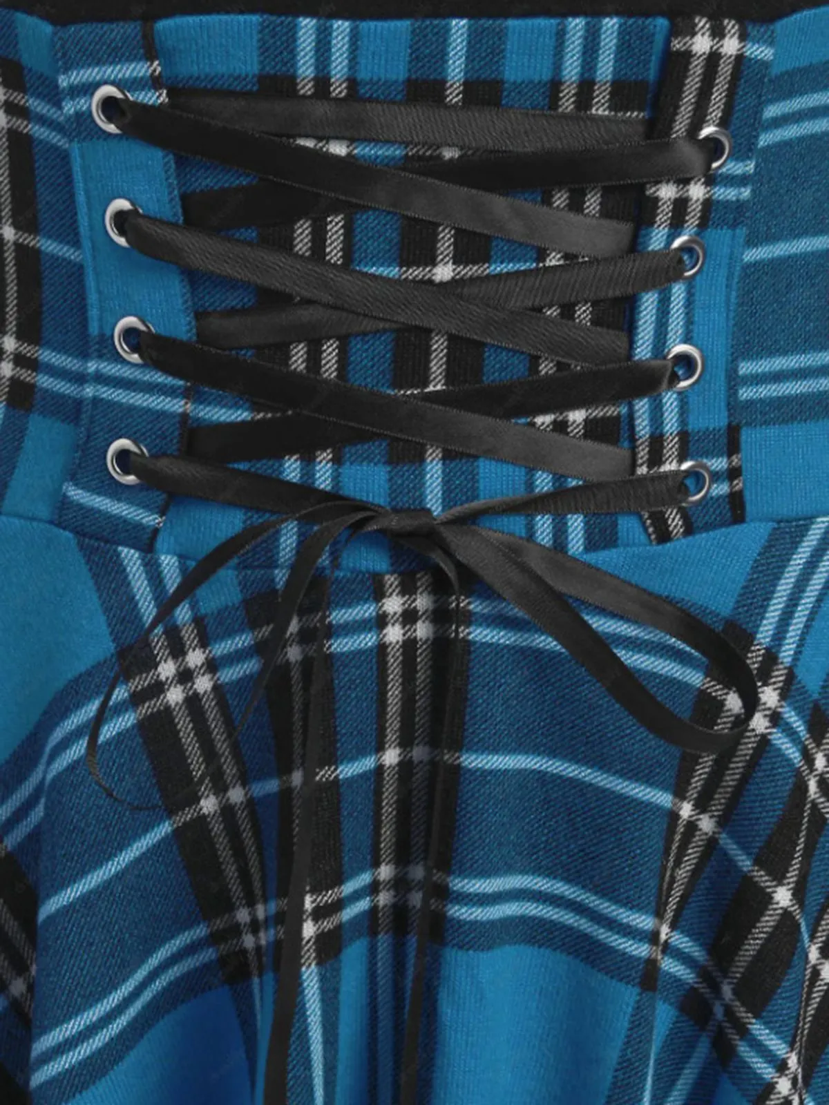 Blue 1950s Gingham Patchwork Dress sold by Retro Stage product image thumbnail 3